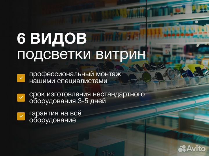 Витрина для магазина новая