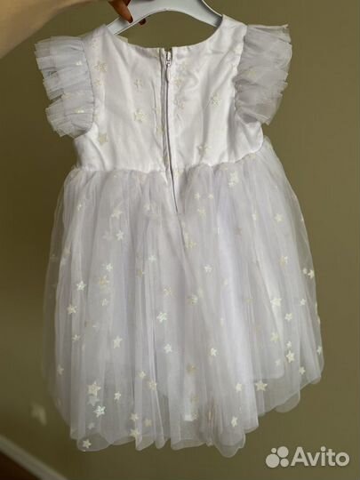 Детское нарядное платье 104 белое