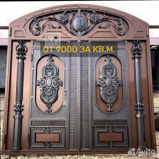 Ворота в Махачкале в красивом дизайне