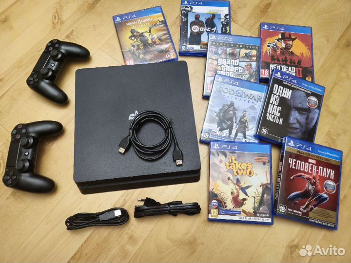 Sony playstation 4 slim 1tb с играми