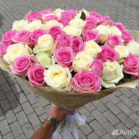 Цветы розы букет