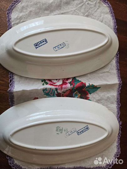 Блюдо селедочница фаянс Буди 57- 65 гг