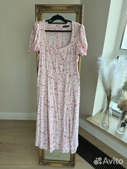 Платье в цветочек розовое Gloria Jeans