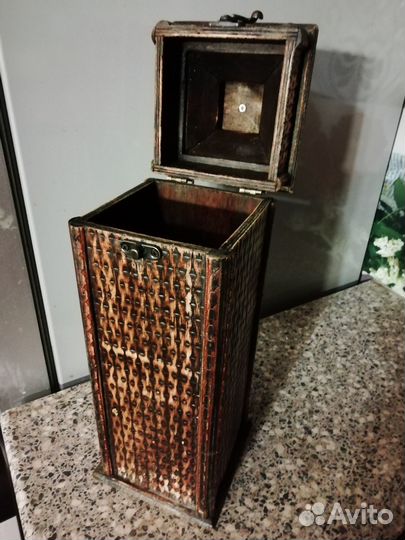 Деревянный коробка футляр для бутылки