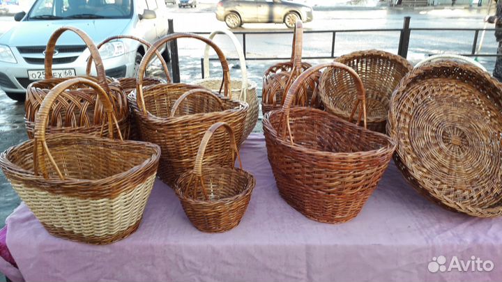 Продам плетеные корзины из лозы