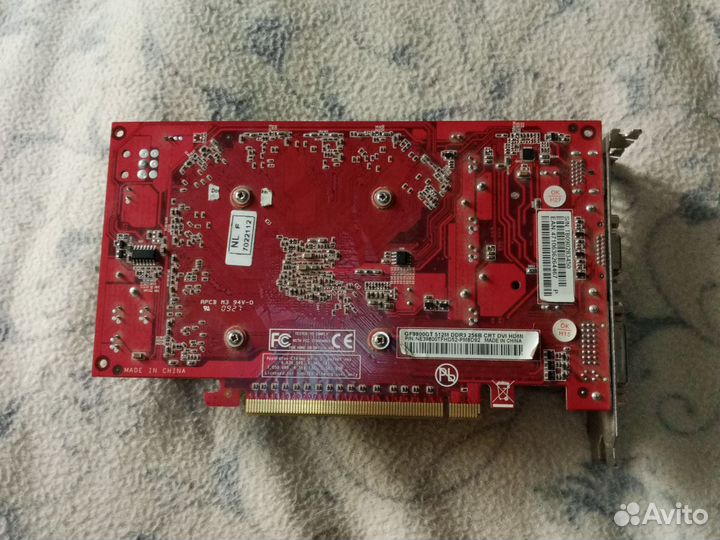 Видеокарта gt9800gt 512mb ddr3