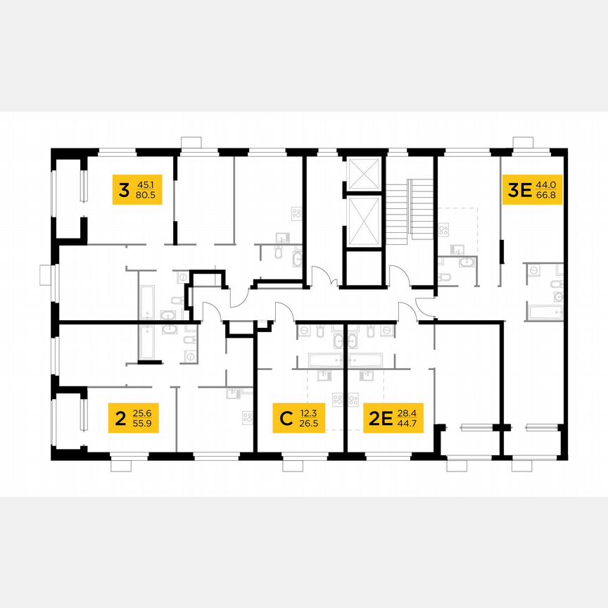 1-к. квартира, 44,7 м², 14/15 эт.