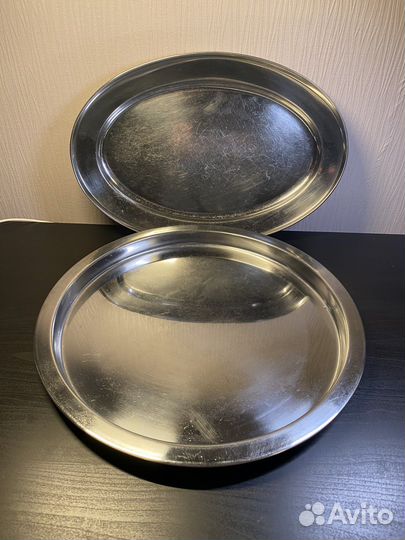 Поднос IKEA металлический круглый