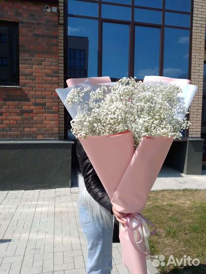 Букет, цветы, гипсофила