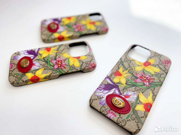 Чехол Gucci для iPhone 14+ 13+