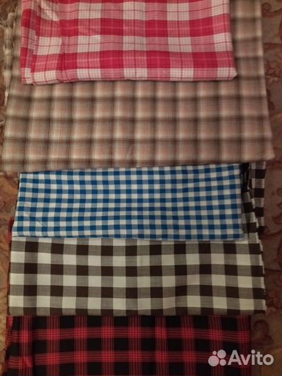 Ткани шотландка Шир. 1,5м и фланель СССР
