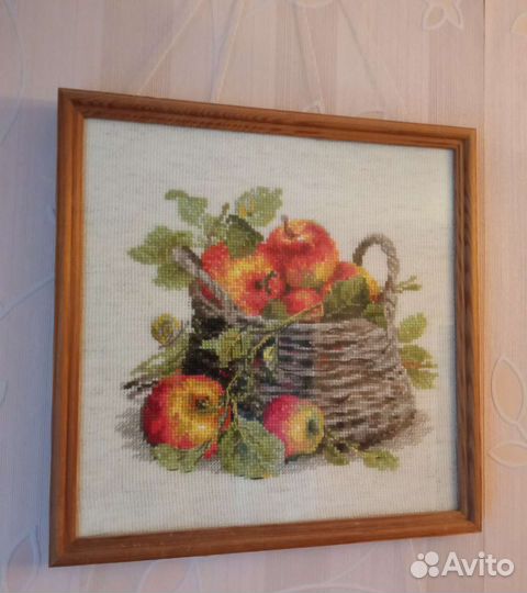 Вышивка крестиком Спелые яблоки