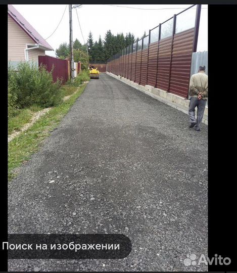 Укладка асфальтная крошка