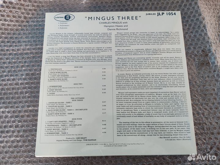 Mingus / Richmond / Hawes Mingus Three 2 LP