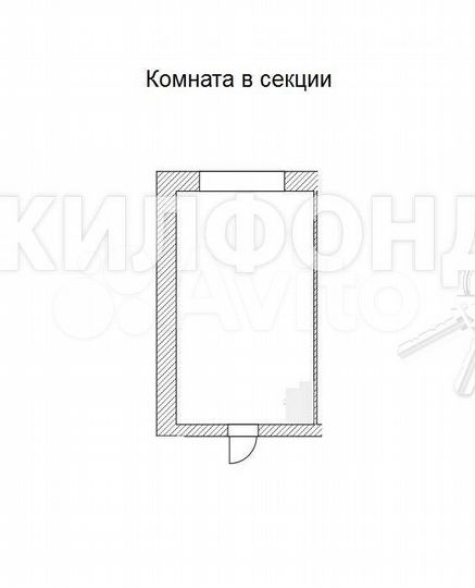 Комната 9,1 м² в 5-к., 2/4 эт.