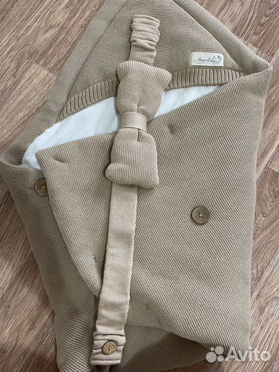 Конверт на выписку вязаный/прогулку/одеяло