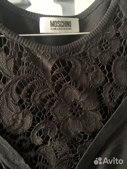 Черное платье moschino