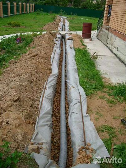 Брусчатка, дренаж благоустройство территории