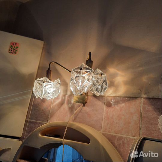 Бра СССР хрустальное 2- ламповое