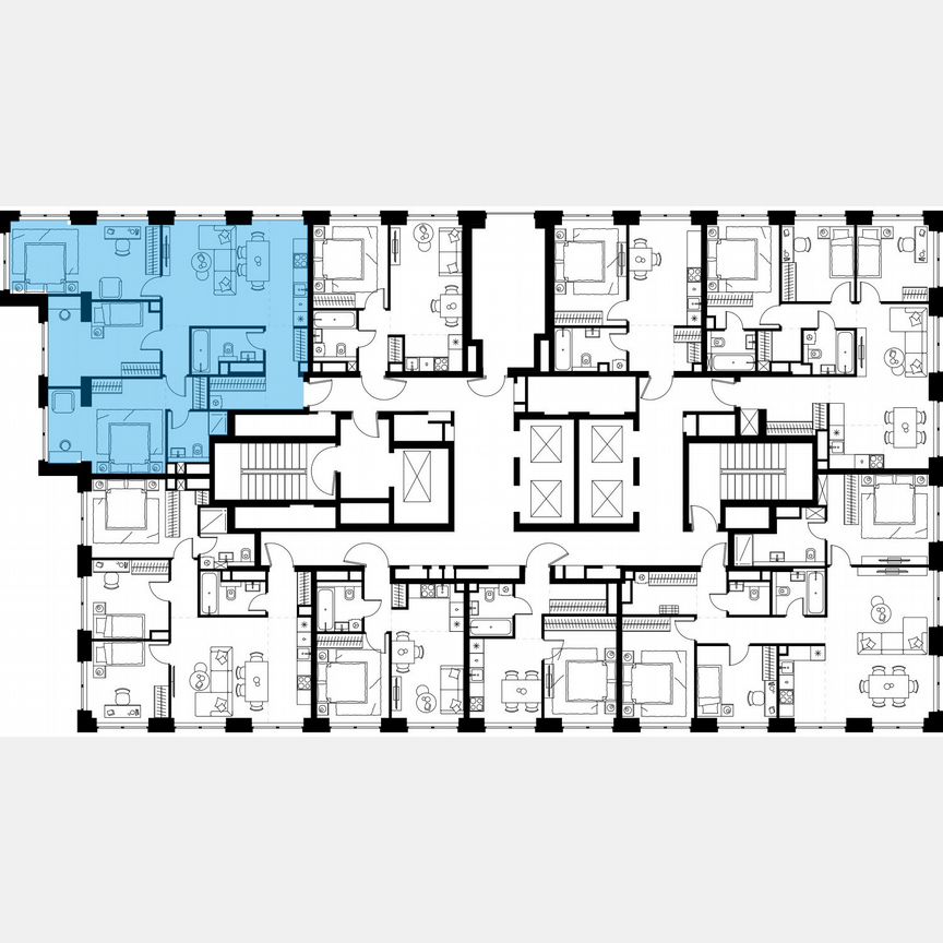 4-к. квартира, 99 м², 20/48 эт.