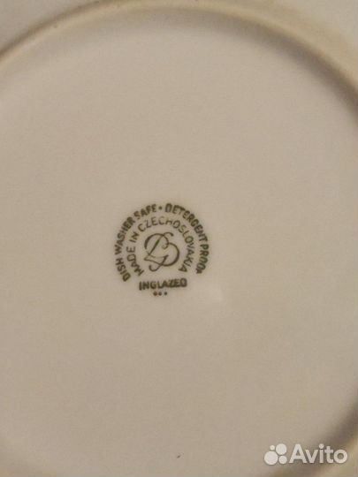 Тарелка 17 см Чехословакия inglazed