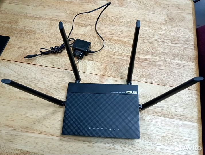 Wi-Fi роутер asus RT-AC1200 V2, AC1200, черный