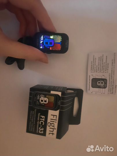 Хроматический тюнер-прищепка Flight FTC-33