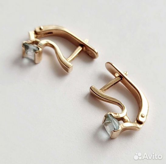 Серьги с Топазами Золото 585пробы