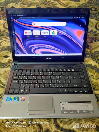 Ноутбук Acer aspire 4820TG