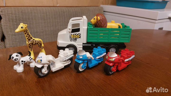 Lego duplo зоогрузовик 6172 мотоциклы животные