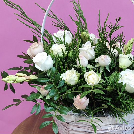 Цветы в корзине 596 (вн)