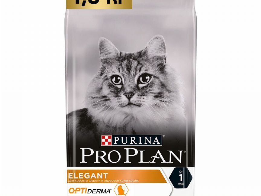 Корм д/кошек Pro Plan Elegant,лосось 1.5кг