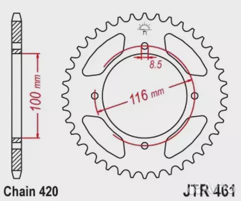 Звезда ведомая JTR461 49