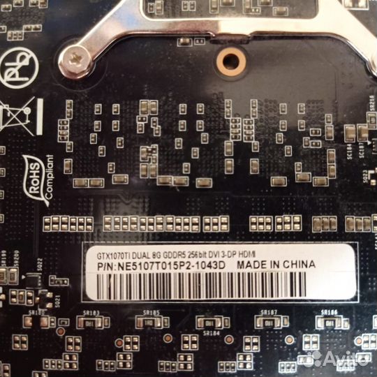 Видеокарта gtx 1070 ti Palit