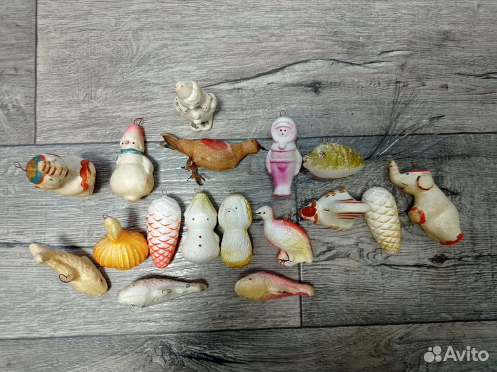 Ёлочные игрушки СССР пенопласт