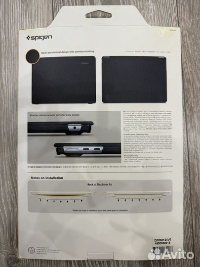 Чехол spigen macbook air 13.6