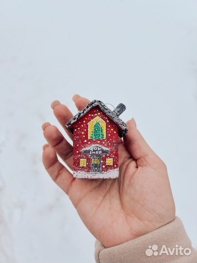 Елочные игрушки из папье маше и ваты