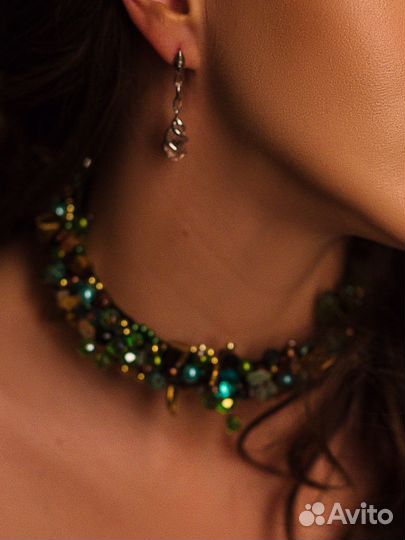 Ободок и серьги