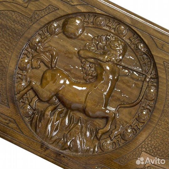 Нарды и шашки резные Знак зодиака Стрелец 61 х 61 см Бук Армения 62635