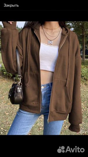 Укороченное зип худи розовое