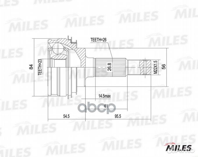 Шрус toyota corolla VI-viii E90-E110 1.3-1.6 87