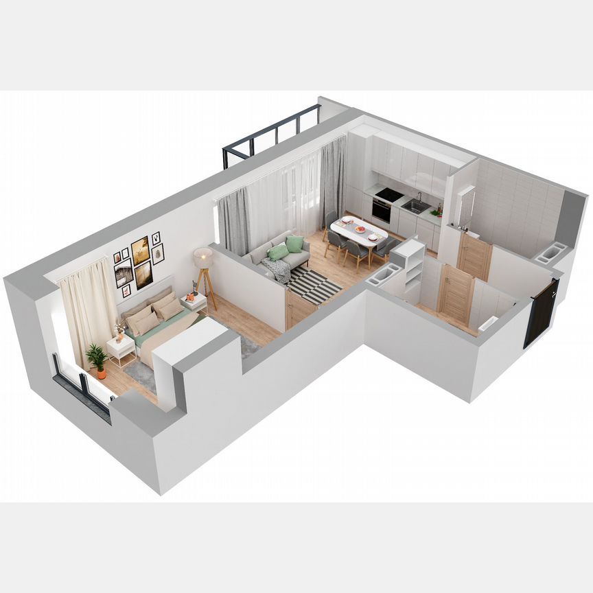 1-к. квартира, 46,9 м², 15/23 эт.