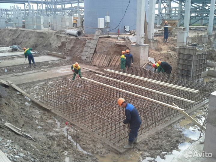 Строительство фундамента.Фундамент