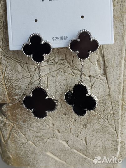 Серьги подвески в стиле Van Cleef