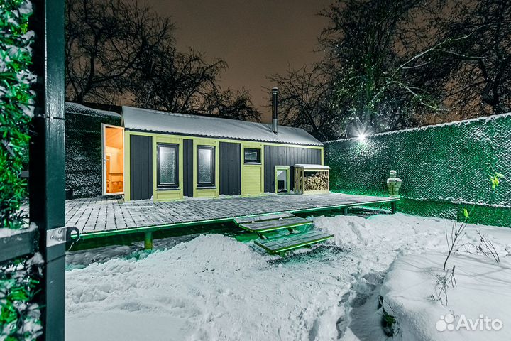 Бани на дровах в стиле Барнхаус