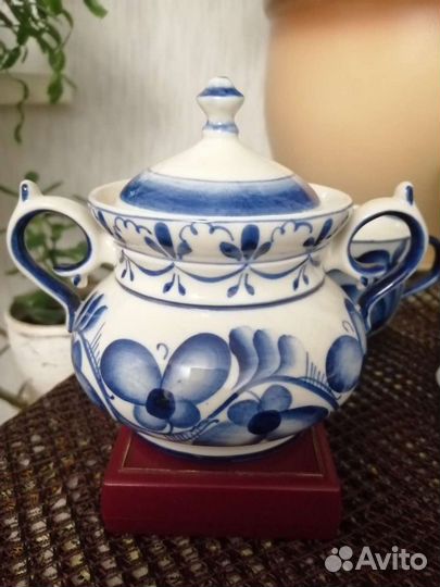 Старая Гжель сахарница