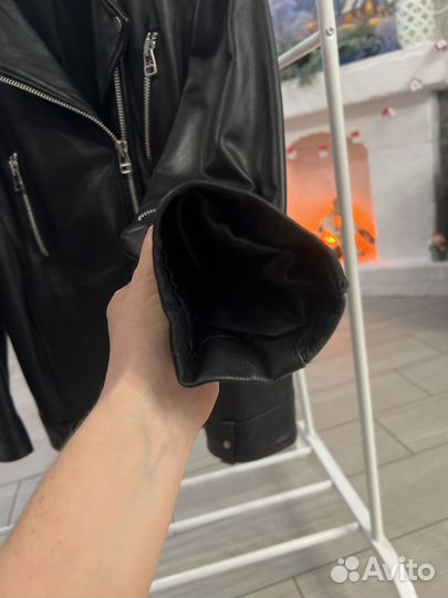 Кожаная куртка mango натуральная