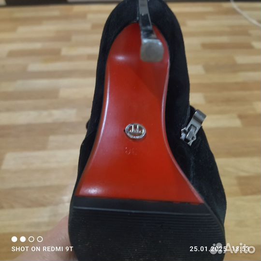 Сапоги чулки 38 натуральная замша