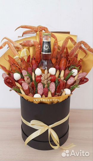 Съедобные букеты из раков