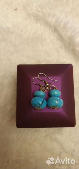 Серьги бирюза